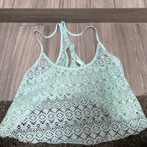 Teal Victoria Secret cover up cropped tank